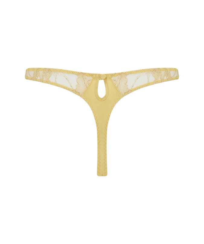 Coco de Mer Fiorella Thong Gold - Pleasurements