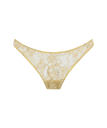Coco de Mer Fiorella Thong Gold - Pleasurements