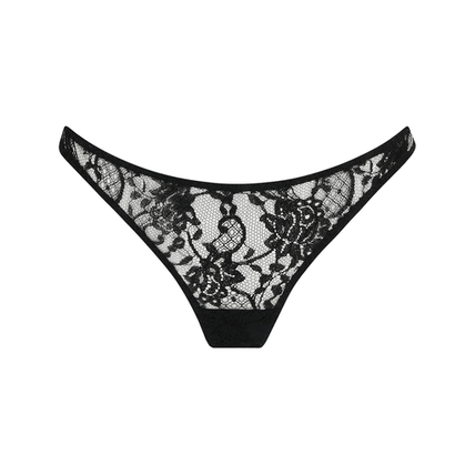 Coco de Mer Hera Thong in Black - Pleasurements