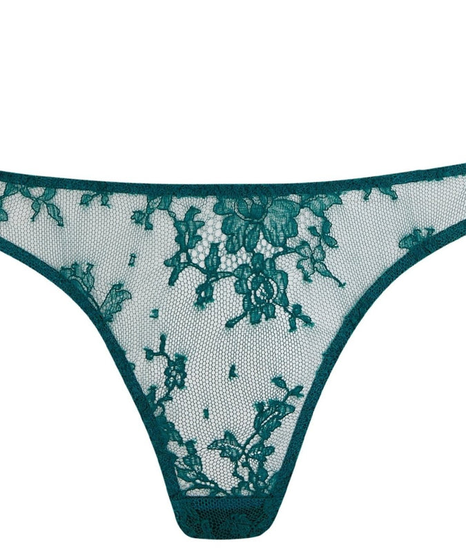 Coco de Mer Nilima Balcony Bra in Teal - Pleasurements