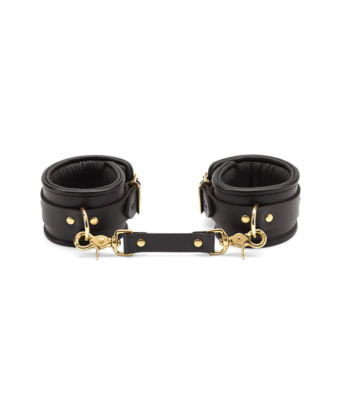 Black Leather Ankle Cuffs
