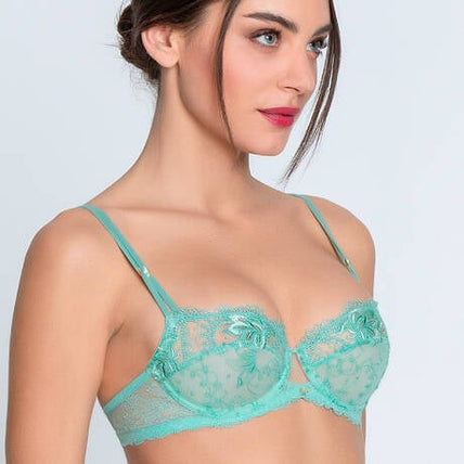 Lise Charmel Balconette Bra Princesse Iris in Aqua - Pleasurements