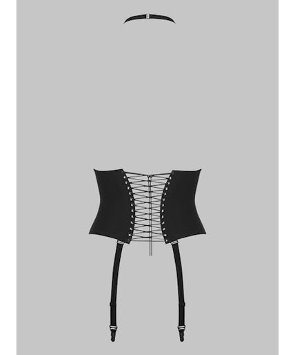 Maison Close Nuit Infinie Garter Belt With Suspenders in Black - Pleasurements