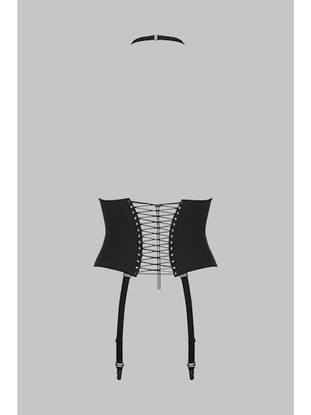 Maison Close Nuit Infinie Garter Belt With Suspenders in Black - Pleasurements