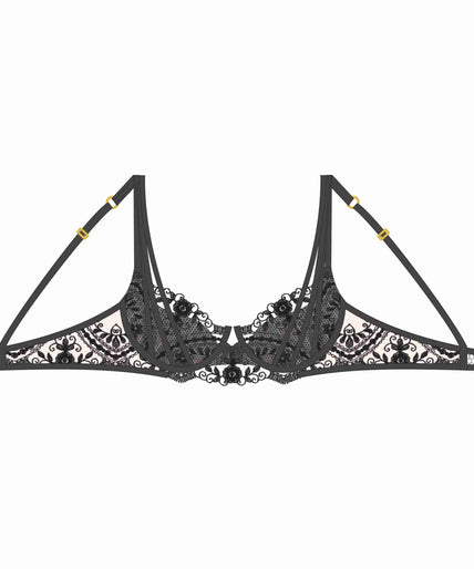 Shikkosa Tattoo Push Up Bra in Black - Pleasurements
