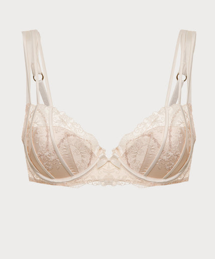 Shikkosa Tattoo Push Up Bra in Ivory White - Pleasurements