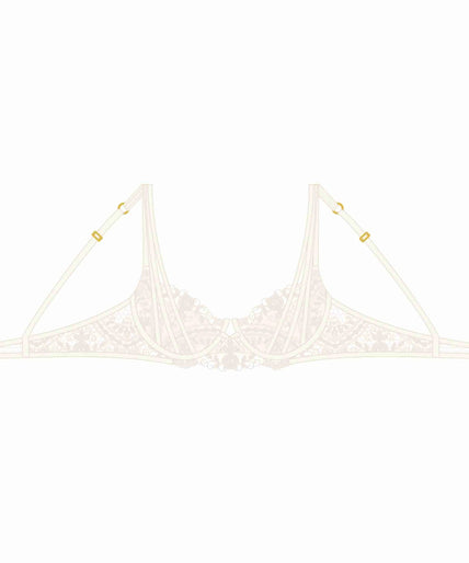 Shikkosa Tattoo Push Up Bra in Ivory White - Pleasurements