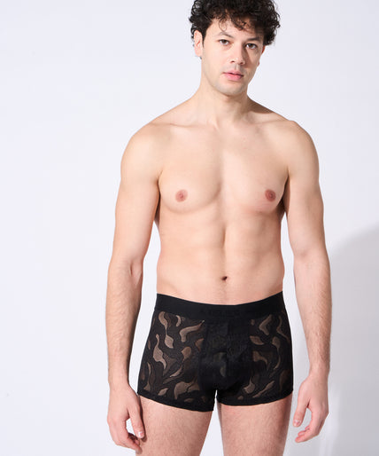 Atelier Amour – Herenboxershort met camouflageprint in zwart