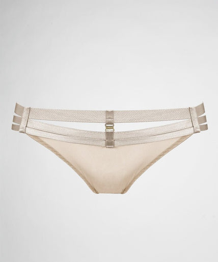 Bordelle Art Deco Multi Strap Thong Caramel - Pleasurements